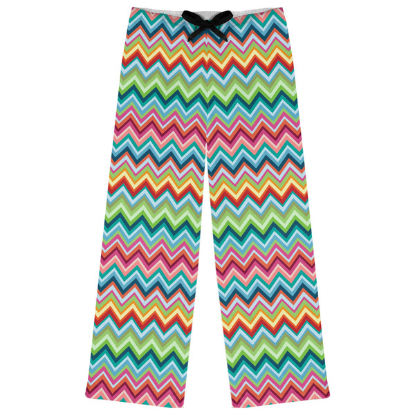 Custom Retro Chevron Monogram Womens Pajama Pants - XS