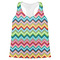 Retro Chevron Monogram Womens Racerback Tank Top - 2X Large
