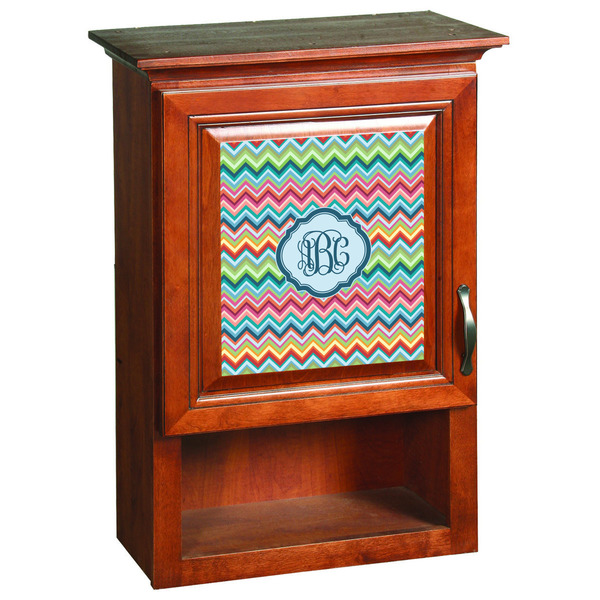 Retro Chevron Monogram Wooden Cabinet Decal (Medium)