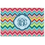 Retro Chevron Monogram Woven Mat (Personalized)