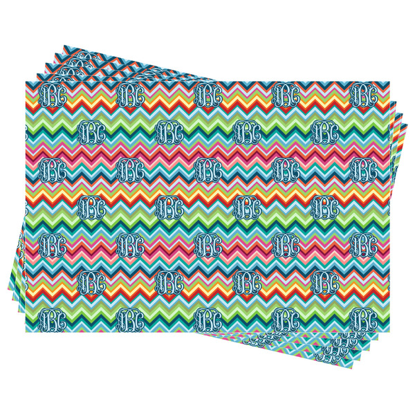 Retro Chevron Monogram Wrapping Paper - Front & Back - Sheets Approval