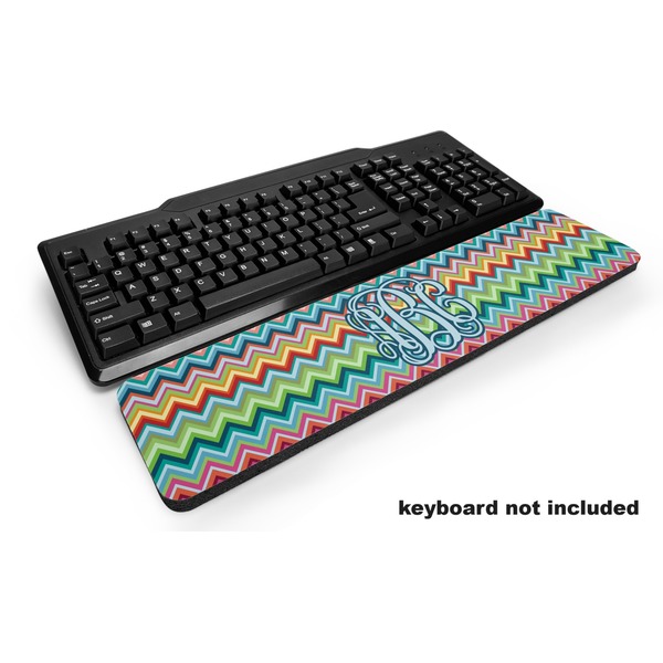 Custom Retro Chevron Monogram Keyboard Wrist Rest (Personalized)