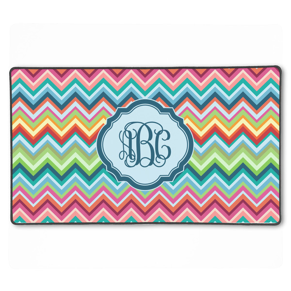 Retro Chevron Monogram XXL Gaming Mouse Pads - 24" x 14" - APPROVAL