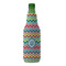 Retro Chevron Monogram Zipper Bottle Cooler - FRONT (bottle)