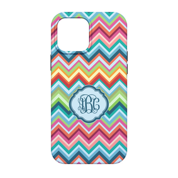Retro Chevron Monogram iPhone 13 Tough Case - Back