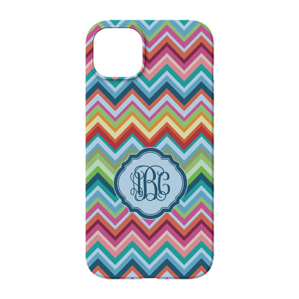 Retro Chevron Monogram iPhone 14 Pro Case - Back