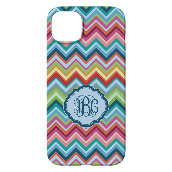 Retro Chevron Monogram iPhone 14 Pro Max Case - Back