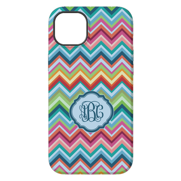 Retro Chevron Monogram iPhone 14 Pro Max Tough Case - Back