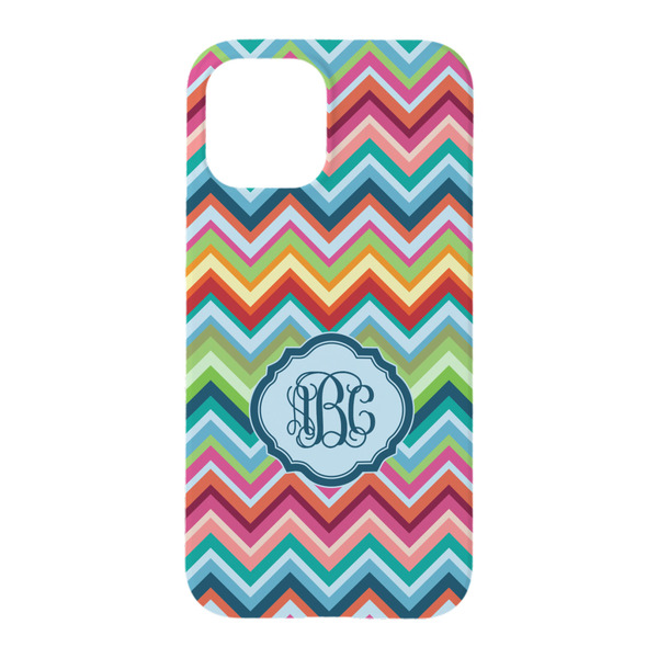 Retro Chevron Monogram iPhone 15 Pro Case - Back