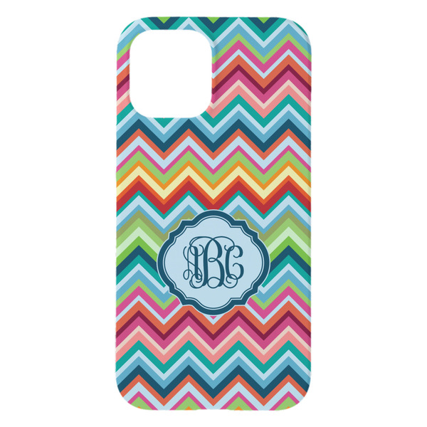 Retro Chevron Monogram iPhone 15 Pro Max Case - Back