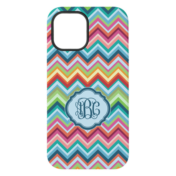 Retro Chevron Monogram iPhone 15 Pro Max Tough Case - Back