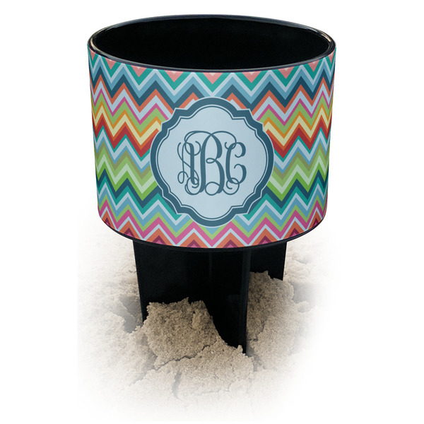 Retro Chevron Monogram spiker_black_main