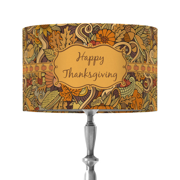 Custom Thanksgiving 12" Drum Lamp Shade - Fabric