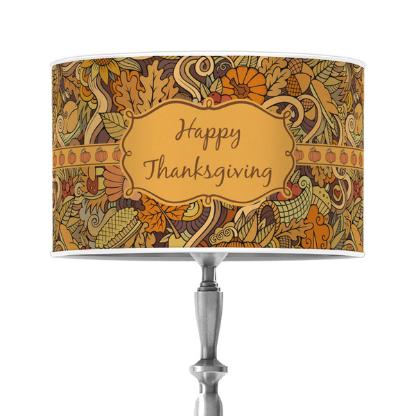 Custom Thanksgiving 12" Drum Lamp Shade - Poly-film