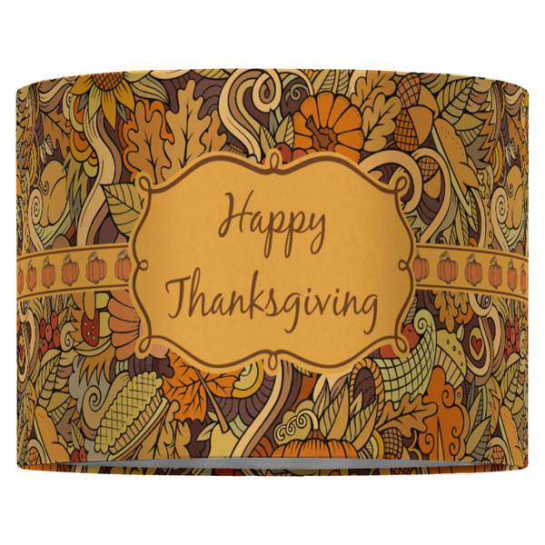 Thanksgiving 16" Drum Lampshade - FRONT (Fabric)