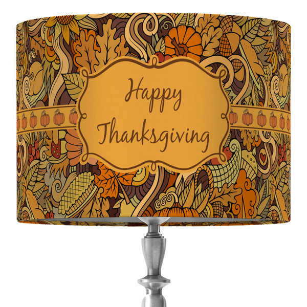 Custom Thanksgiving 16" Drum Lamp Shade - Fabric