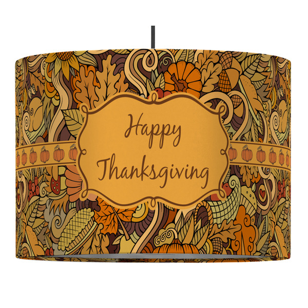 Custom Thanksgiving 16" Drum Pendant Lamp - Fabric