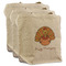 Thanksgiving 3 Reusable Cotton Grocery Bags - Front View