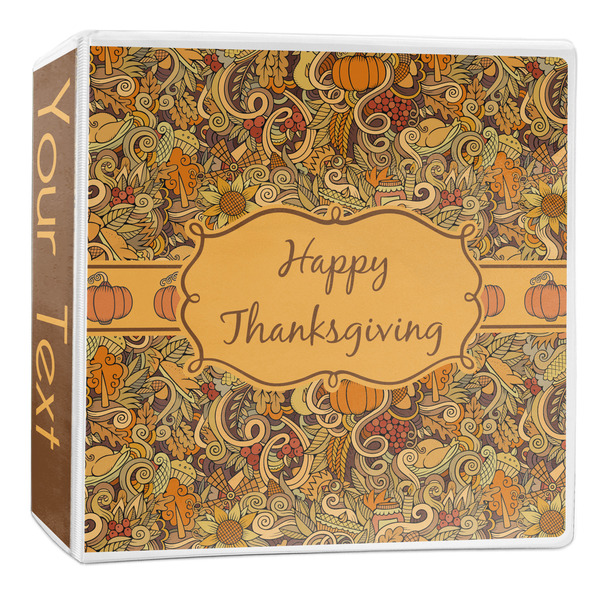 Custom Thanksgiving 3-Ring Binder - 2 inch (Personalized)