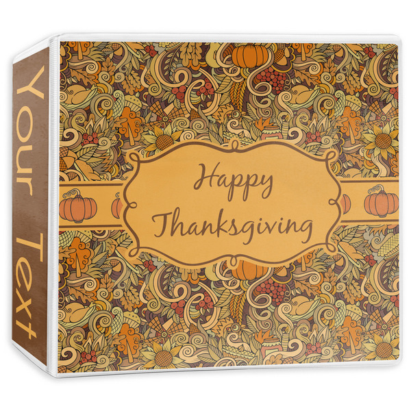 Custom Thanksgiving 3-Ring Binder - 3 inch (Personalized)