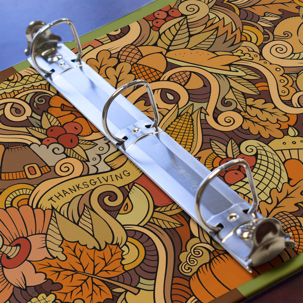 Thanksgiving 3 Ring Binders - Full Wrap - 1" - DETAIL
