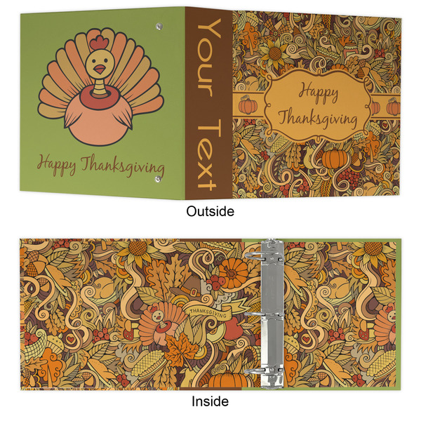 Thanksgiving 3 Ring Binders - Full Wrap - 3" - APPROVAL
