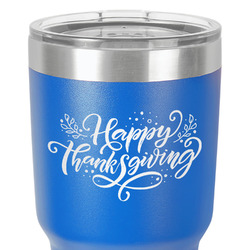 Thanksgiving 30 oz Stainless Steel Tumbler - Royal Blue - Double-Sided