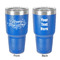 Thanksgiving 30 oz Stainless Steel Ringneck Tumbler - Blue - Double Sided - Front & Back