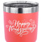 Thanksgiving 30 oz Stainless Steel Ringneck Tumbler - Coral - CLOSE UP