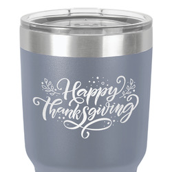 Thanksgiving 30 oz Stainless Steel Tumbler - Grey - Double-Sided