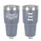 Thanksgiving 30 oz Stainless Steel Ringneck Tumbler - Grey - Double Sided - Front & Back