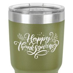 Thanksgiving 30 oz Stainless Steel Tumbler - Olive - Double-Sided