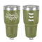 Thanksgiving 30 oz Stainless Steel Ringneck Tumbler - Olive - Double Sided - Front & Back