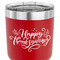 Thanksgiving 30 oz Stainless Steel Ringneck Tumbler - Red - CLOSE UP