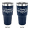Thanksgiving 30 oz Stainless Steel Ringneck Tumblers - Navy - Double Sided - APPROVAL