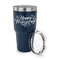 Thanksgiving 30 oz Stainless Steel Ringneck Tumblers - Navy - LID OFF