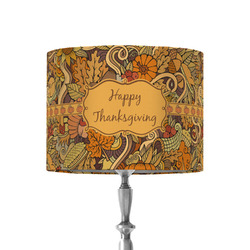 Thanksgiving 8" Drum Lamp Shade - Fabric