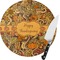 Thanksgiving 8 Inch Small Glass Cutting Board