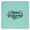 Thanksgiving 9" x 9" Teal Leatherette Snap Up Tray - APPROVAL