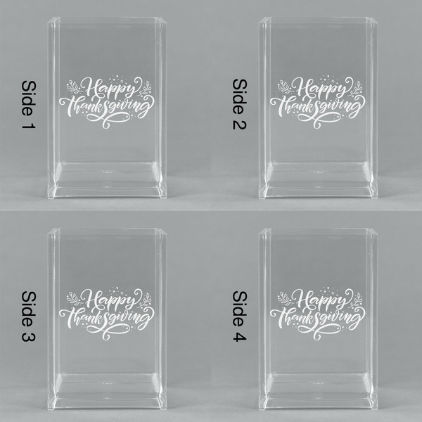 Thanksgiving Acrylic Pen Holder - All Sides