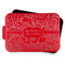 Thanksgiving Aluminum Baking Pan - Red Lid - FRONT w/lif off