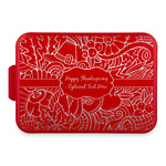Thanksgiving Aluminum Baking Pan with Red Lid
