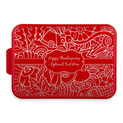 Thanksgiving Aluminum Baking Pan with Red Lid
