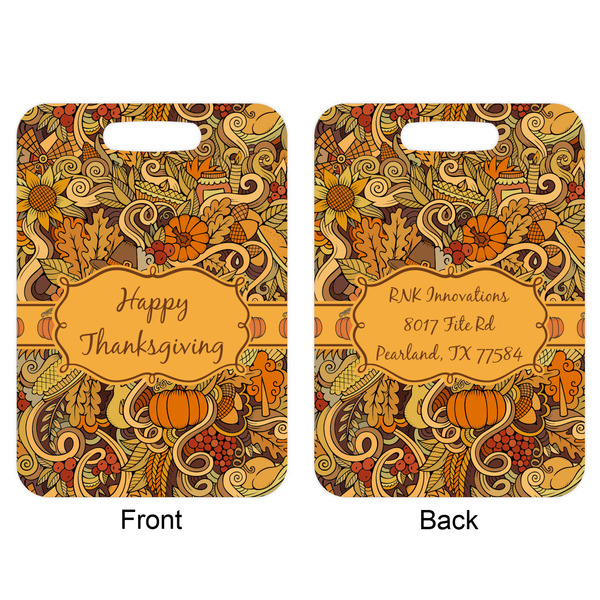Thanksgiving Aluminum Luggage Tag (Front + Back)