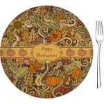 Thanksgiving 8" Glass Appetizer / Dessert Plates - Single or Set (Personalized)