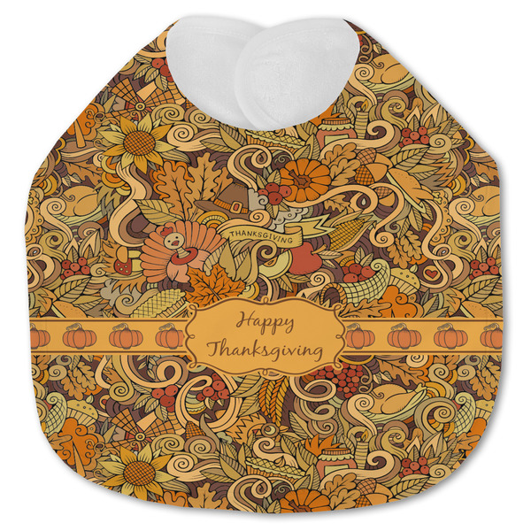 Custom Thanksgiving Jersey Knit Baby Bib