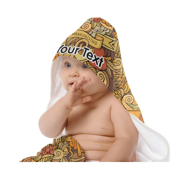 Thanksgiving Baby Hooded Towel on Child