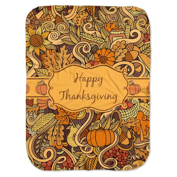 Custom Thanksgiving Baby Swaddling Blanket (Personalized)