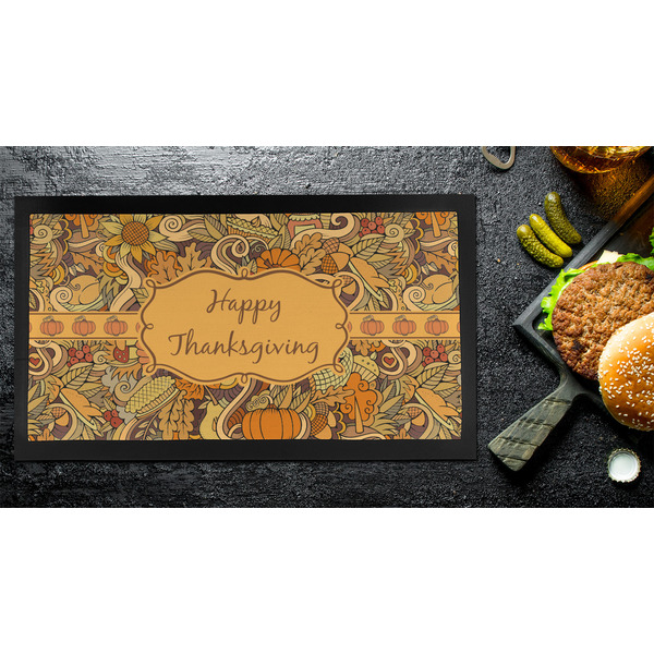 Thanksgiving Bar Mat - Small - LIFESTYLE