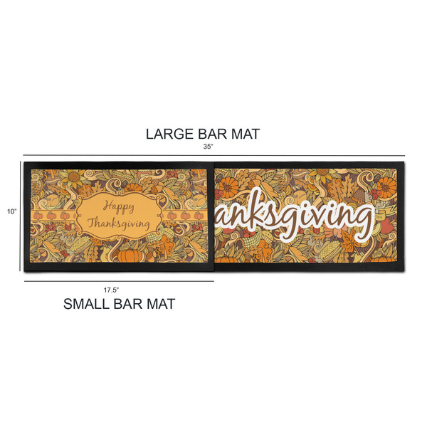Thanksgiving Bar Mats - Sizing Chart